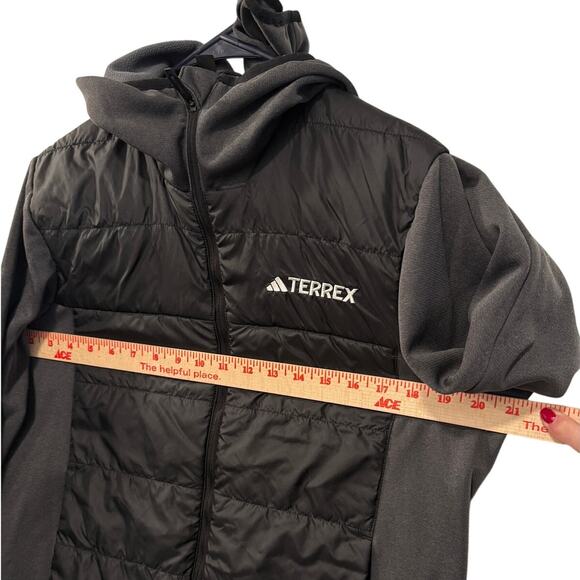 NEW! Adidas Womens M Terrex $130 Hybrid Insulated Hiking Jacket Puffer Black - Picture 4 of 8